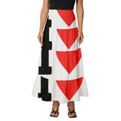 I Love Dim Sum Tiered Ruffle Maxi Skirt by ilovewhateva