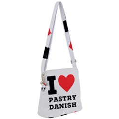 I Love Pastry Danish Zipper Messenger Bag by ilovewhateva