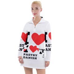 I Love Pastry Danish Women s Long Sleeve Casual Dress by ilovewhateva