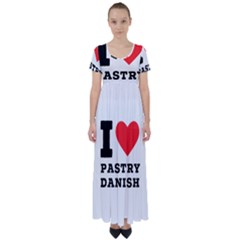 I Love Pastry Danish High Waist Short Sleeve Maxi Dress by ilovewhateva