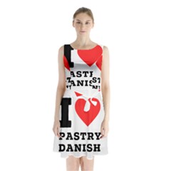 I Love Pastry Danish Sleeveless Waist Tie Chiffon Dress by ilovewhateva