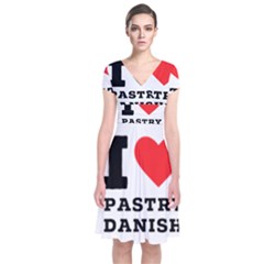 I Love Pastry Danish Short Sleeve Front Wrap Dress by ilovewhateva