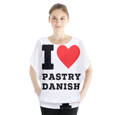 I Love Pastry Danish Batwing Chiffon Blouse by ilovewhateva