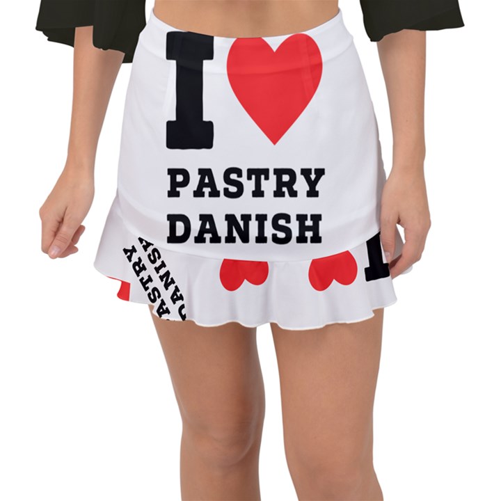 I love pastry danish Fishtail Mini Chiffon Skirt