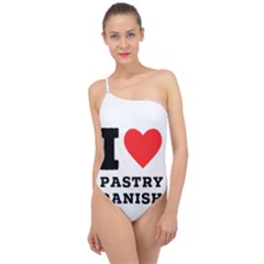 I Love Pastry Danish Classic One Shoulder Swimsuit by ilovewhateva