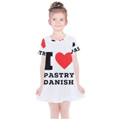 I Love Pastry Danish Kids  Simple Cotton Dress by ilovewhateva