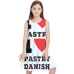 I Love Pastry Danish Kids  Skater Dress by ilovewhateva