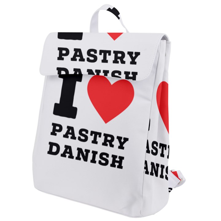 I love pastry danish Flap Top Backpack