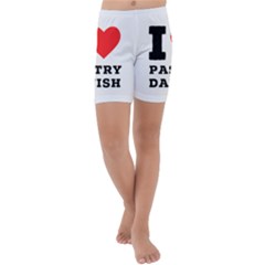 I Love Pastry Danish Kids  Lightweight Velour Capri Yoga Leggings by ilovewhateva