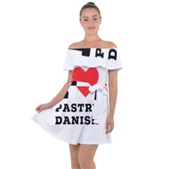 I Love Pastry Danish Off Shoulder Velour Dress by ilovewhateva