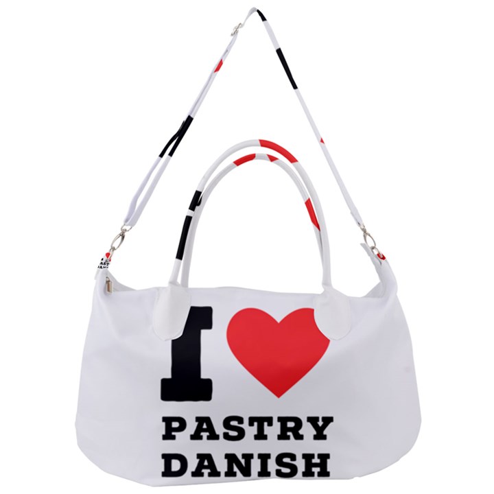 I love pastry danish Removable Strap Handbag