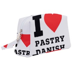 I Love Pastry Danish Wristlet Pouch Bag (large) by ilovewhateva