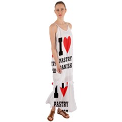 I Love Pastry Danish Cami Maxi Ruffle Chiffon Dress by ilovewhateva