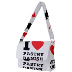 I Love Pastry Danish Full Print Messenger Bag (l) by ilovewhateva