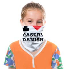 I Love Pastry Danish Face Covering Bandana (kids) by ilovewhateva