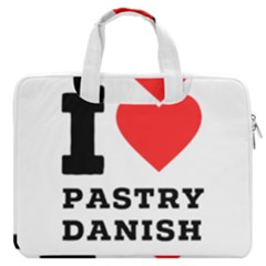 I Love Pastry Danish Macbook Pro 13  Double Pocket Laptop Bag by ilovewhateva