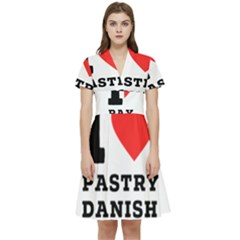 I Love Pastry Danish Short Sleeve Waist Detail Dress by ilovewhateva