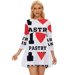 I Love Pastry Danish Long Sleeve Babydoll Dress by ilovewhateva