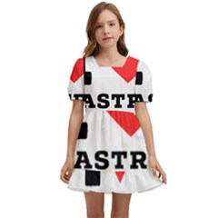 I Love Pastry Danish Kids  Short Sleeve Dolly Dress by ilovewhateva