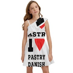 I Love Pastry Danish Kids  One Shoulder Party Dress by ilovewhateva