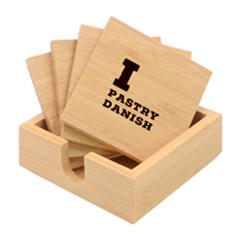 I Love Pastry Danish Bamboo Coaster Set by ilovewhateva