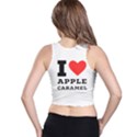 I love Apple caramel Racer Back Crop Top View2