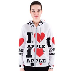 I Love Apple Caramel Women s Zipper Hoodie