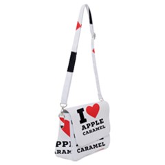 I Love Apple Caramel Shoulder Bag With Back Zipper by ilovewhateva