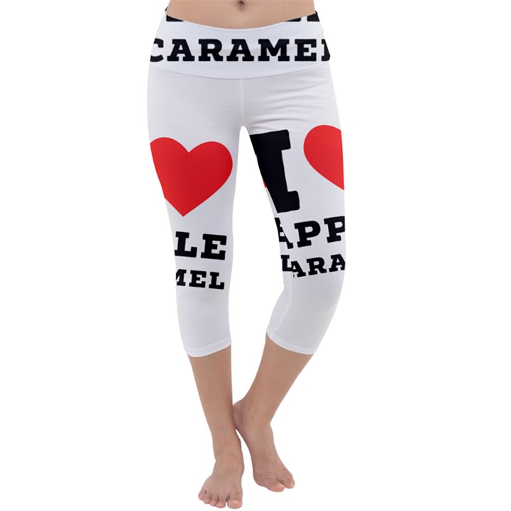 I love Apple caramel Capri Yoga Leggings