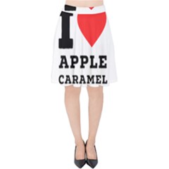 I Love Apple Caramel Velvet High Waist Skirt by ilovewhateva