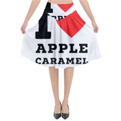 I Love Apple Caramel Flared Midi Skirt by ilovewhateva