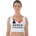 I love Apple caramel Velvet Crop Top View1