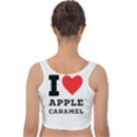 I love Apple caramel Velvet Crop Top View2