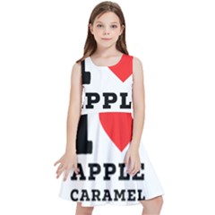 I Love Apple Caramel Kids  Skater Dress by ilovewhateva