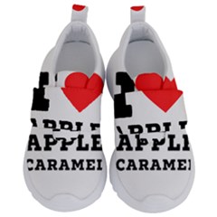 I Love Apple Caramel Kids  Velcro No Lace Shoes by ilovewhateva