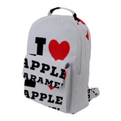 I Love Apple Caramel Flap Pocket Backpack (large) by ilovewhateva