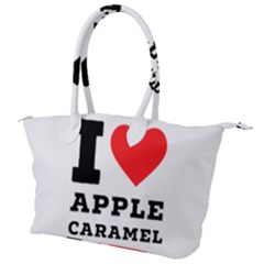 I Love Apple Caramel Canvas Shoulder Bag by ilovewhateva