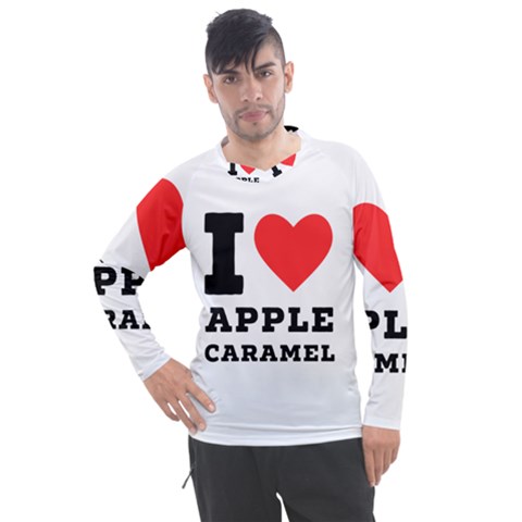 I Love Apple Caramel Men s Pique Long Sleeve Tee by ilovewhateva