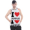 I love Apple caramel Men s Sleeveless Hoodie View1