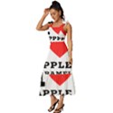 I love Apple caramel Tie-Strap Tiered Midi Chiffon Dress View2