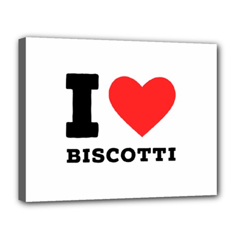 I Love Biscotti Canvas 14  X 11  (stretched) by ilovewhateva