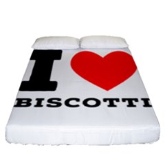 I Love Biscotti Fitted Sheet (queen Size) by ilovewhateva