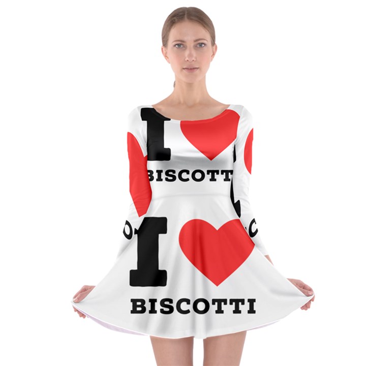 I love biscotti Long Sleeve Skater Dress