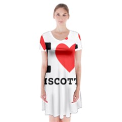 I Love Biscotti Short Sleeve V-neck Flare Dress by ilovewhateva