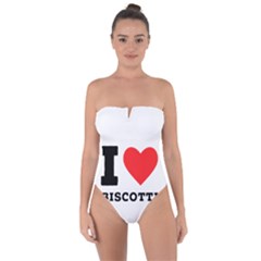 I Love Biscotti Tie Back One Piece Swimsuit by ilovewhateva