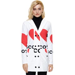 I Love Biscotti Button Up Hooded Coat  by ilovewhateva