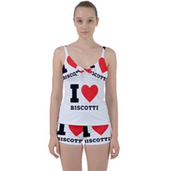 I Love Biscotti Tie Front Two Piece Tankini by ilovewhateva