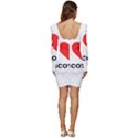 I love biscotti Women Long Sleeve Ruched Stretch Jersey Dress View4