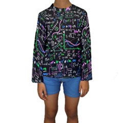 Math-linear-mathematics-education-circle-background Kids  Long Sleeve Swimwear by Salman4z