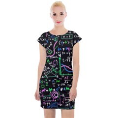 Math-linear-mathematics-education-circle-background Cap Sleeve Bodycon Dress by Salman4z